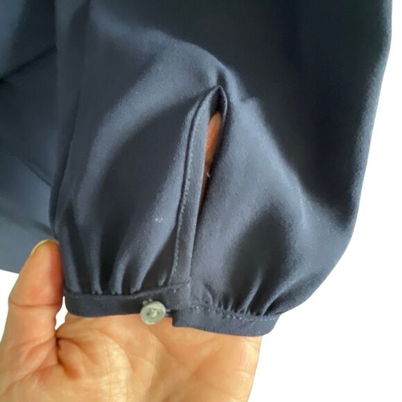 EUC J. Crew Petite Navy Blue Career Wrap Dress Wrap Dress - Size 2P - Picture 8 of 11